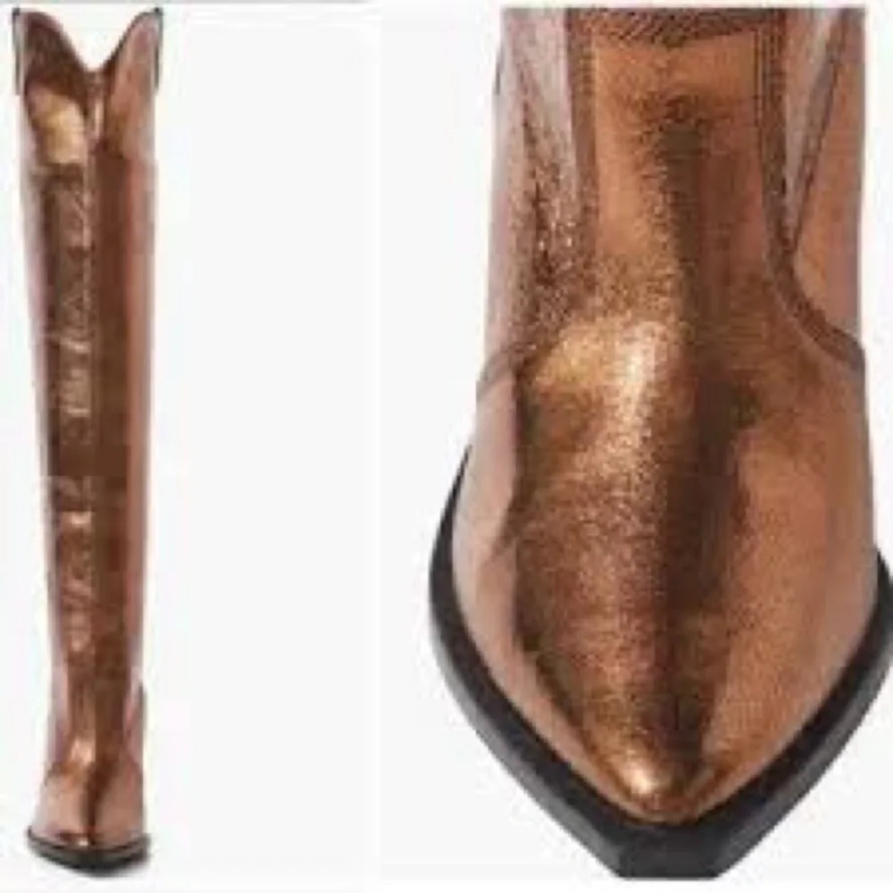 Free People Triple Crown Boot Bronze Metallic